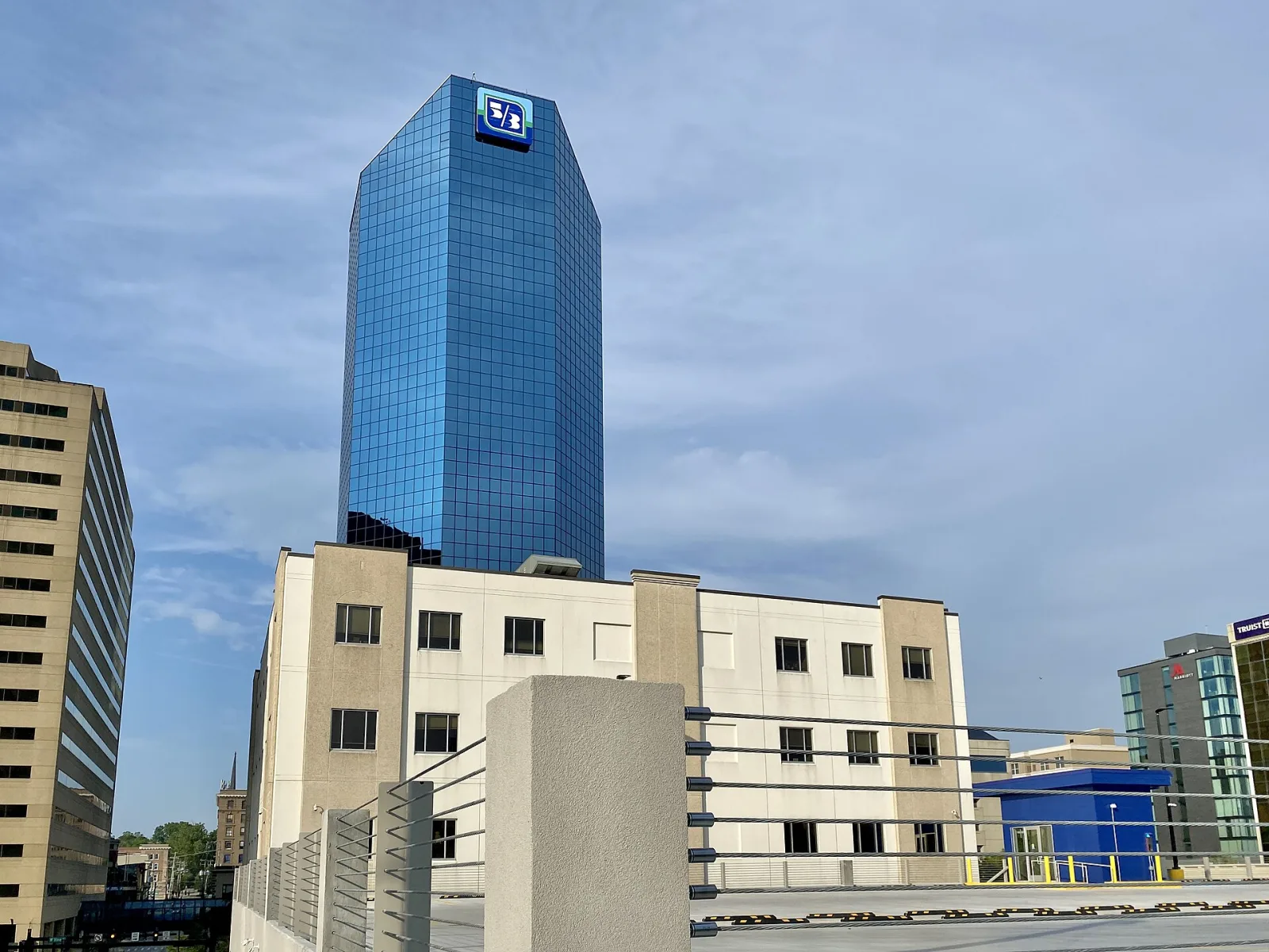 The Lexington Financial Center tower on West Main Street, downtown Lexington.