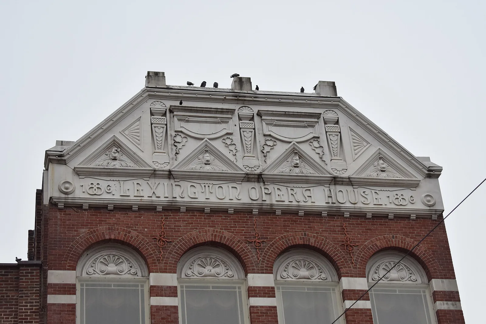 The facade of the Lexington Opera House, built in 1886, on West Short Street in downtown Lexington
