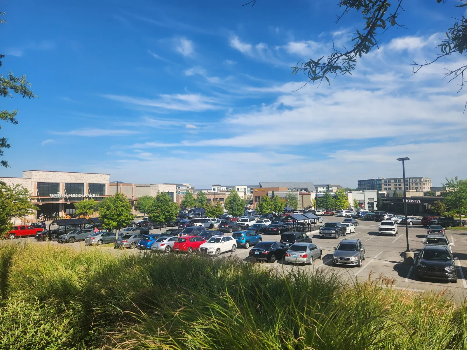 Shops, a grocery store and the parking lot at The Summit at Fritz Farm shopping center in Lexington