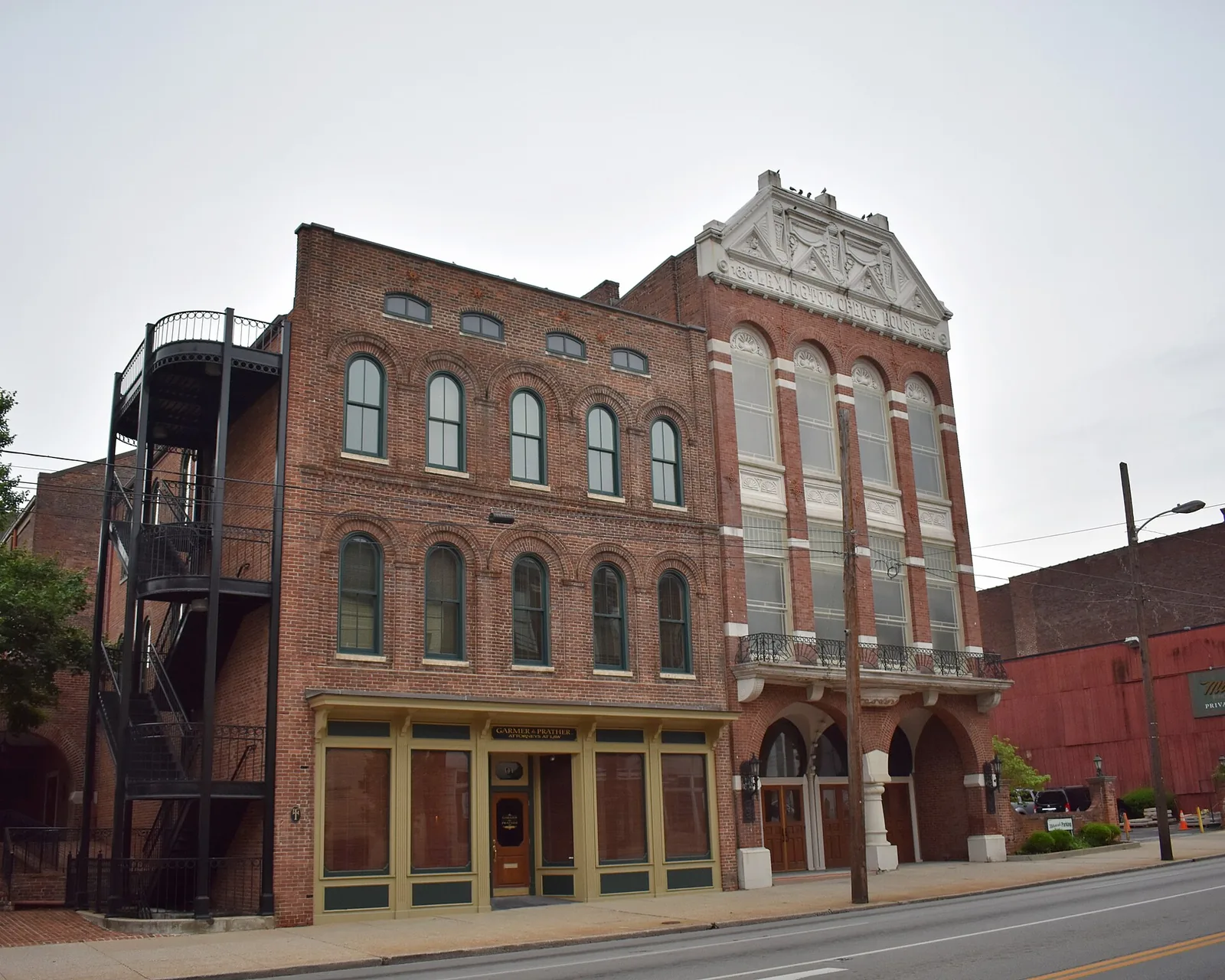 The Lexington Opera House and the Yates Bookshop Building on West Short Street in downtown Lexington