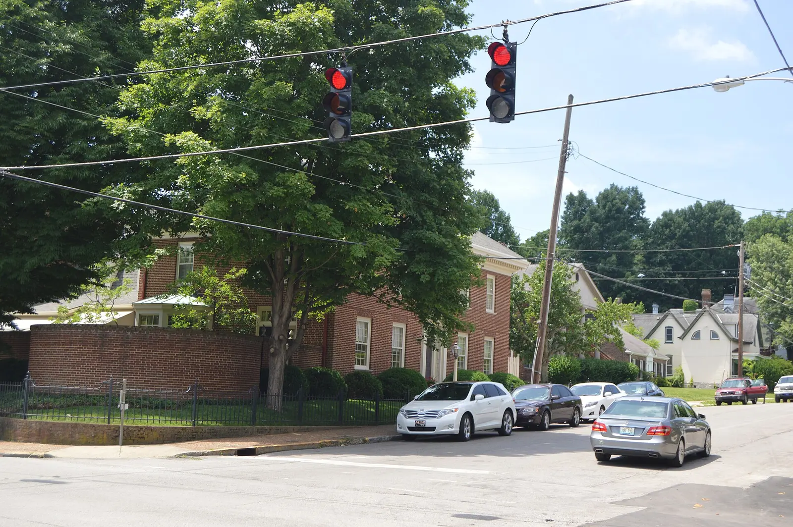 Houses on Kentucky Avenue in the Woodlands Historic District, just north of Woodland Park, where Woodland Art Fair visitors park